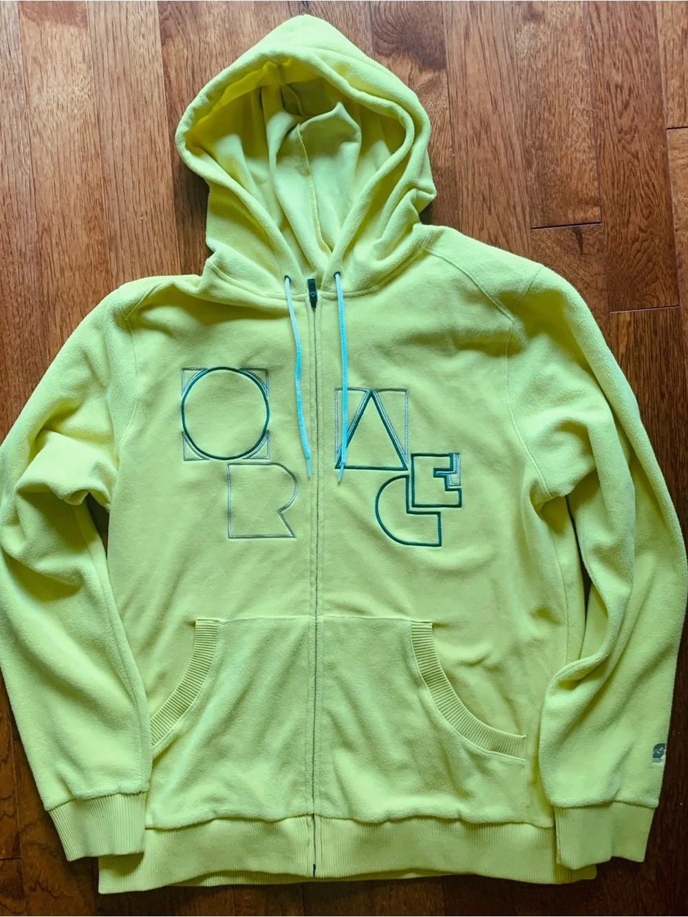 EUC Large Orage Men’s Yellow Full Zip Technical Fleece